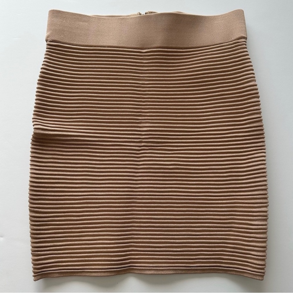Torn By Ronny Kobo Nude pencil skirt